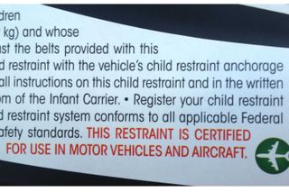 FMVSS 213: Certified for use in aircraft